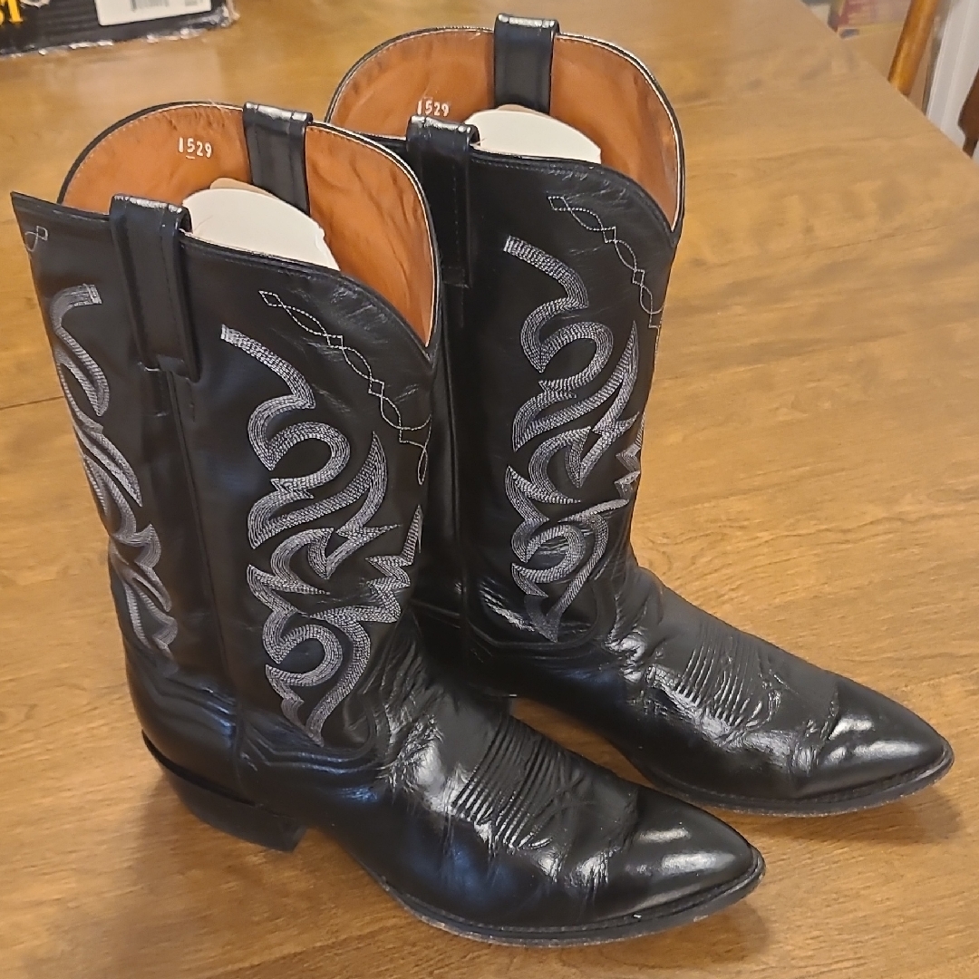 Dan Post Black Leather Cowboy Boots Dp2110j 13 D
